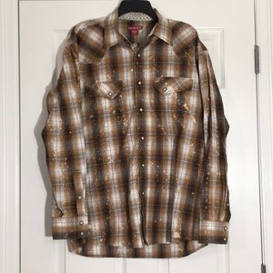 RED RANCH Long Sleeve Pearl Snap Shirt XL